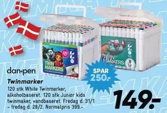 Bilka Dan-Pen Twinmarker tilbud