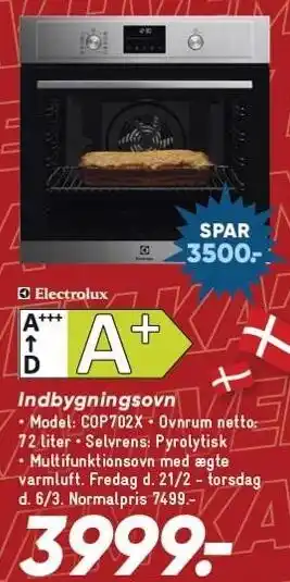 Bilka Electrolux Indbygningsovn tilbud