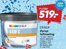 Bilka Dyrup loftmaling tilbud