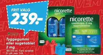 Bilka Nicorette Tyggegummi eller sugetablet 2 mg tilbud