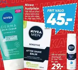 Bilka Nivea hudpleje eller Sensitive shaving gel tilbud