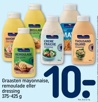 REMA 1000 Graasten mayonnaise, remoulade eller dressing tilbud