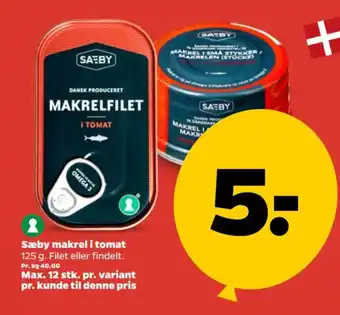 Netto Sæby makrel i tomat tilbud