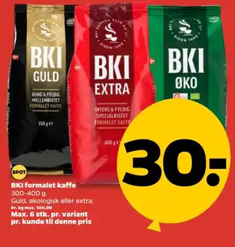 Netto BKI formalet kaffe tilbud