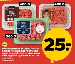 Netto Velsmag hakket oksekød 14-18%, hakket oksekød me tilbud