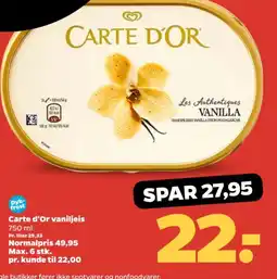 Netto Carte d'Or vaniljeis tilbud