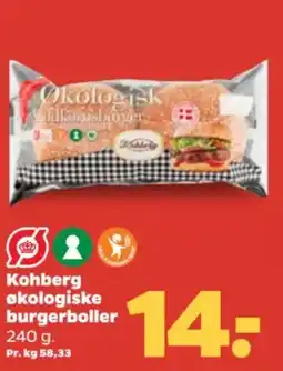 Netto Kohberg ekologiske burgerboller tilbud