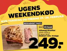 Netto Velsmag oksefilet . tilbud