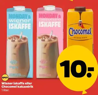 Netto Wiener iskaffe eller Chocomel kakaodrik 1 liter. tilbud