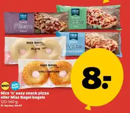 Netto Nice 'n' easy snack pizza eller Miss Bagel bagels tilbud