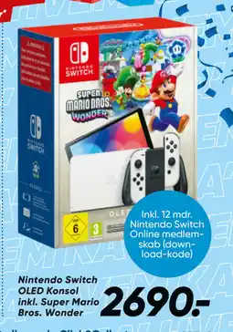 Bilka Nintendo Switch OLED Konsol inkl. Super Mario Bros. Wonder tilbud