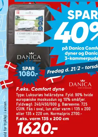 Bilka Comfort dyne tilbud