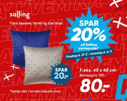 Bilka SPAR 20% på Salling pyntepuder tilbud