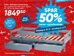 Bilka Spiloppe juniorseng tilbud