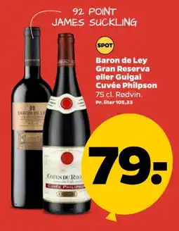 Netto Baron de Ley Gran Reserva eller Guigal Cuvée Philpson tilbud