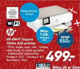 Bilka HP ENVY Inspire 7224e AIO printer tilbud