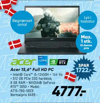 Bilka Acer 15,6” Full HD PC tilbud