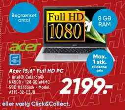 Bilka Acer 15,6” Full HD PC tilbud