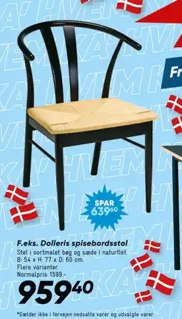 Bilka Dolleris spisebordsstol tilbud