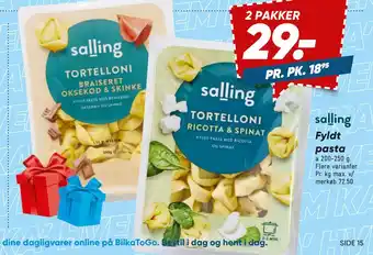 Bilka Fyldt pasta tilbud