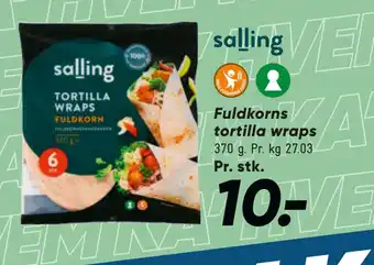 Bilka Fuldkorns tortilla wraps tilbud