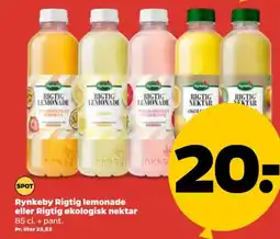 Netto Rynkeby Rigtig lemonade eller Rigtig økologisk nektar tilbud