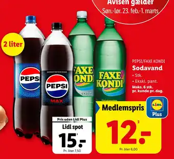 Lidl Sodavand tilbud