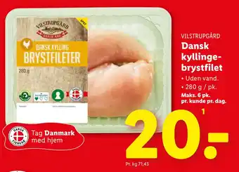 Lidl Dansk kyllingebrystfilet tilbud