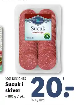 Lidl Sucuk i skiver tilbud