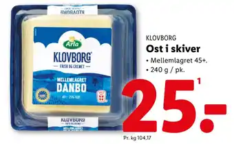 Lidl Ost i skiver tilbud