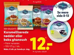 Lidl Karamelliserede nødder eller baba ghanoush tilbud