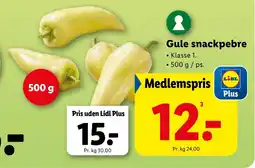 Lidl Gule snackpebre tilbud