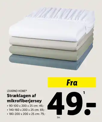 Lidl Stræklagen af mikrofiberjersey tilbud