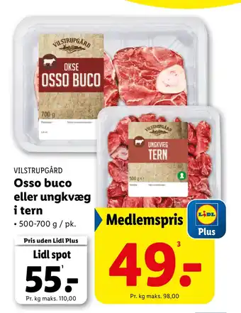 Lidl Osso buco eller ungkvæg i tern tilbud