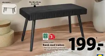 Lidl Bænk med træben tilbud