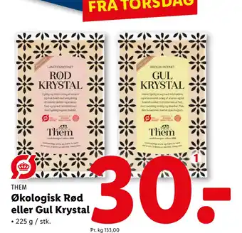 Lidl Økologisk Rød eller Gul Krystal tilbud