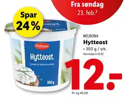 Lidl Hytteost tilbud