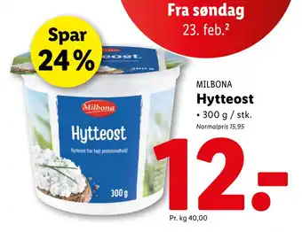 Lidl Hytteost tilbud