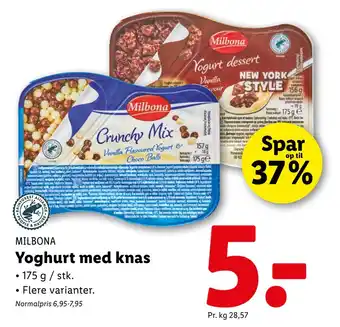 Lidl Yoghurt med knas tilbud