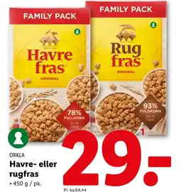 Lidl Havre- eller rugfras tilbud