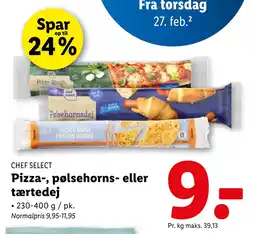 Lidl Pizza-, pølsehorns- eller tærtedej tilbud