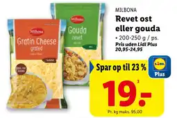 Lidl Revet ost eller gouda tilbud