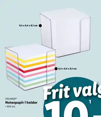 Lidl Notespapir i holder tilbud