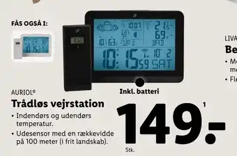 Lidl Trådløs vejrstation tilbud