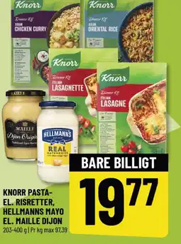 Løvbjerg KNORR PASTA- EL. RISRETTER, HELLMANNS MAYO EL. MAILLE DIJON tilbud