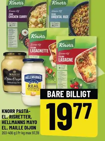 Løvbjerg KNORR PASTA- EL. RISRETTER, HELLMANNS MAYO EL. MAILLE DIJON tilbud