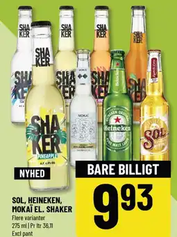 Løvbjerg SOL, HEINEKEN, MOKAÏ EL. SHAKER tilbud