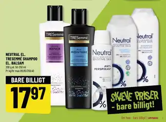 Løvbjerg NEUTRAL EL. TRESEMMÉ SHAMPOO EL. BALSAM tilbud