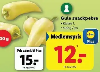 Lidl Gule snackpebre tilbud