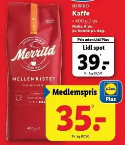 Lidl Kaffe tilbud